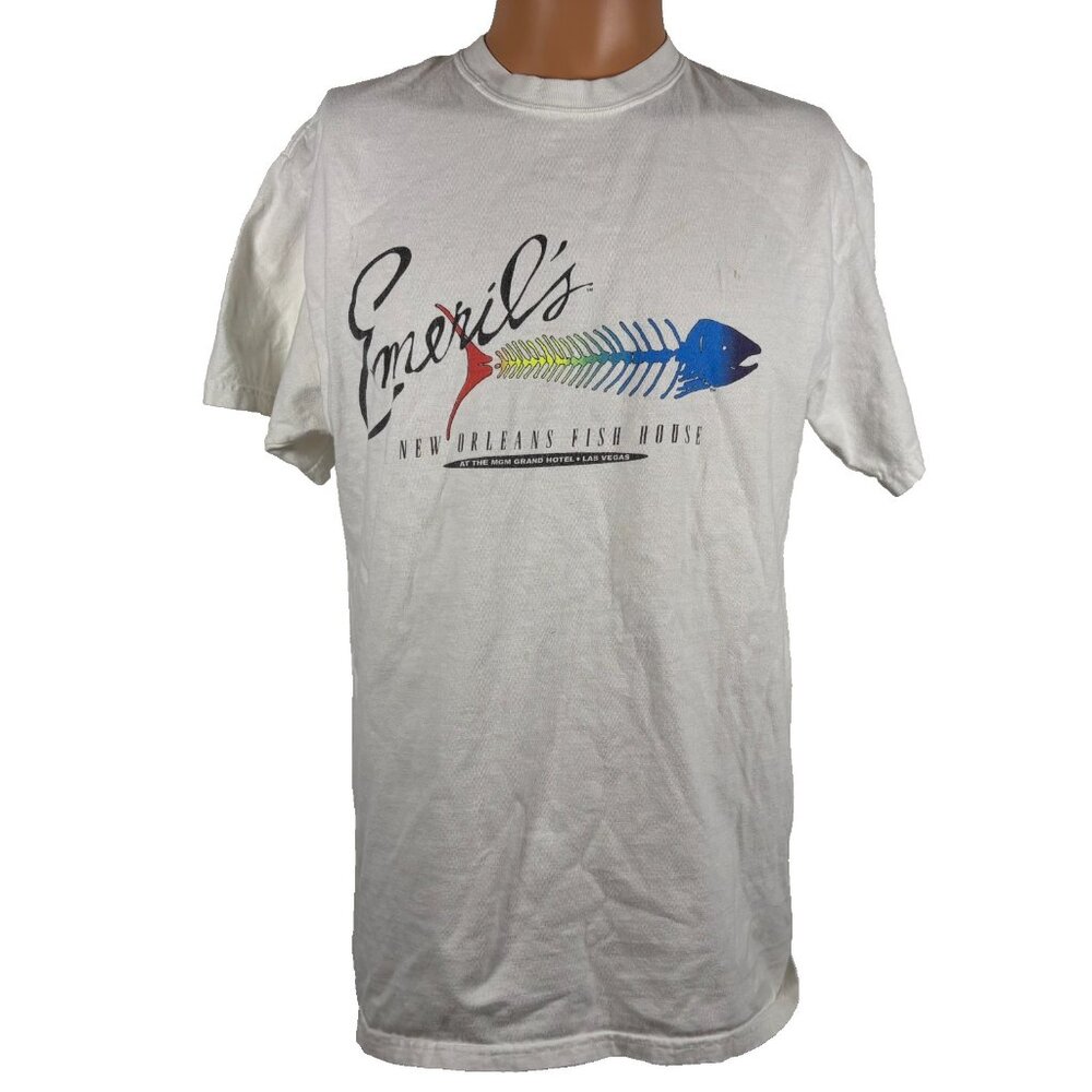 Vintage Emerils New Orleans Fish House T Shirt Mens Size M MGM Grand Las Vegas